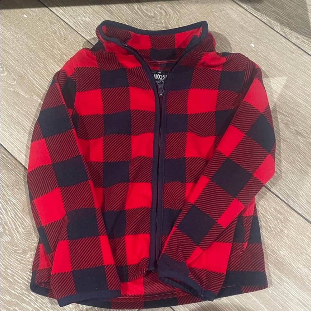 OshKosh B'gosh Checkered Red and Black Hoodie (1)